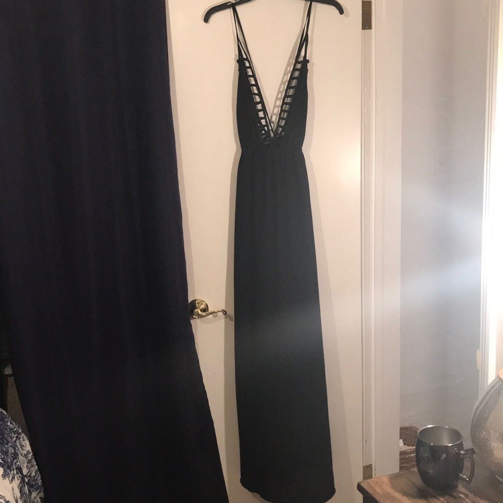 Sexy black maxi dress